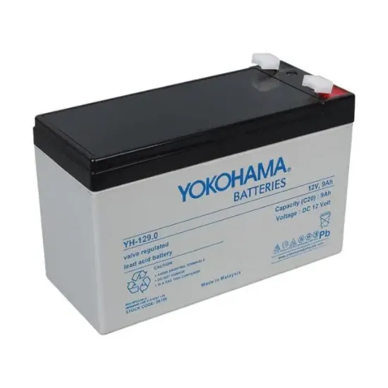 Yokohama YH-129.0 12 Volt - 9 Amper Akü (150x65x90 mm) resmi