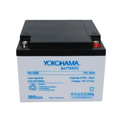 Yokohama YH-122.6 12 Volt  26 Amper Akü (165x176x125 mm) resmi