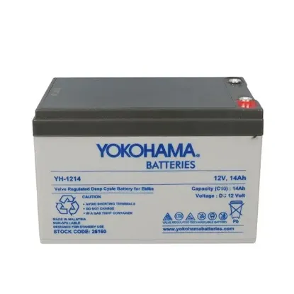 Yokohama YH-121.4 12 Volt - 14 Amper Elektrikli Bisiklet Aküsü (150x95x98 mm) resmi