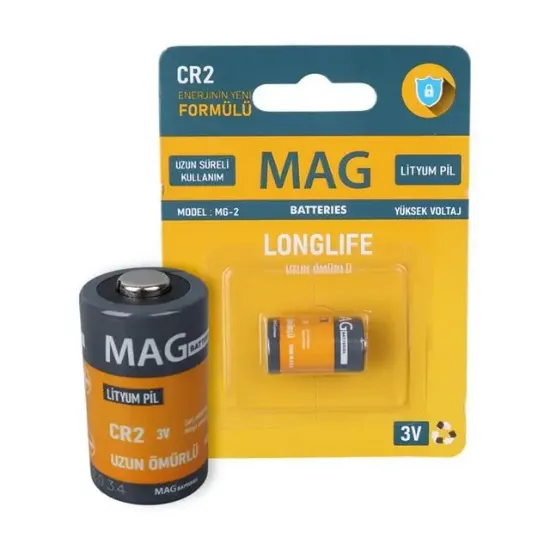 Mag Batteries MG-2 CR2 3 Volt Lityum Fotoğraf Makinesi Pili Tekli Blister resmi