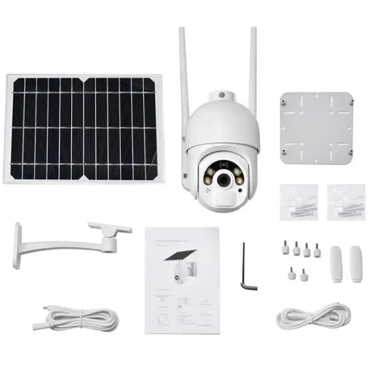 PowerMaster PM-26195 Solar Güneş Panelli 2MP 1080P 4G Sim Kart Ubox Destekli Wifi Kamera resmi