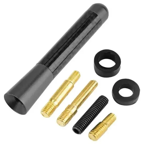 PowerMaster PM-26308 Universal Mavi Karbon Fiber Oto Çubuk Radyo Anteni 12 CM resmi