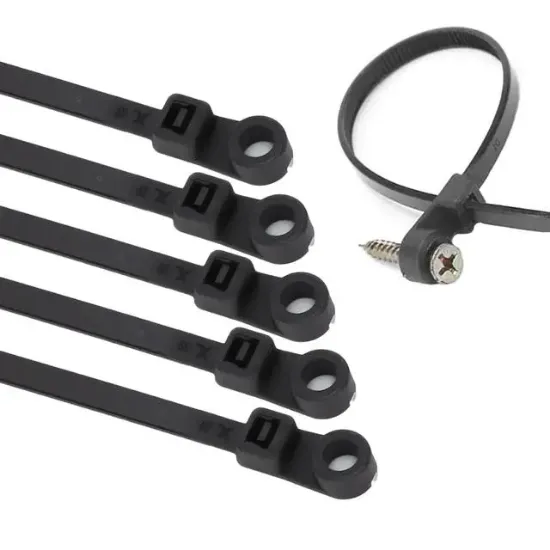 PowerMaster PM-26326 Vida Delikli Kablo Bağı Plastik Kelepçe 100lü Paket Siyah 2.5x100mm resmi