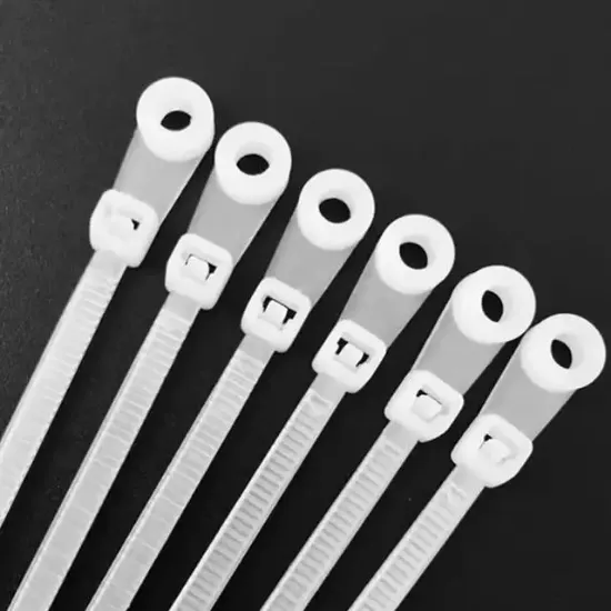 Powermaster PM-26329 Beyaz Delikli Kablo Bağı 2.5X100Mm resmi