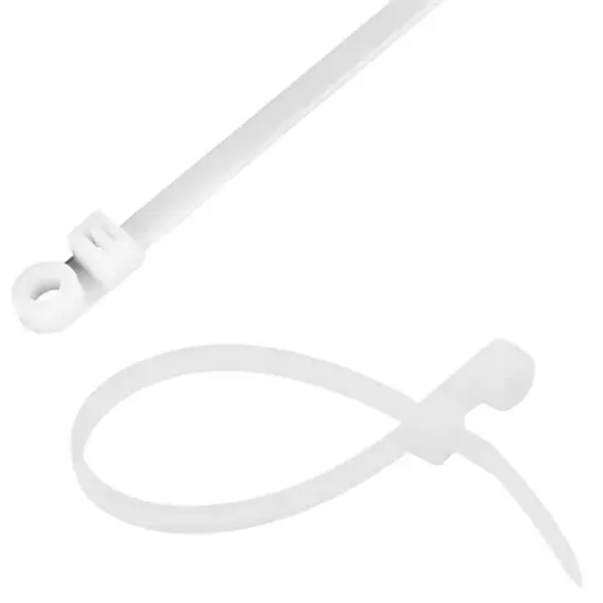 Powermaster PM-26329 Beyaz Delikli Kablo Bağı 2.5X100Mm resmi