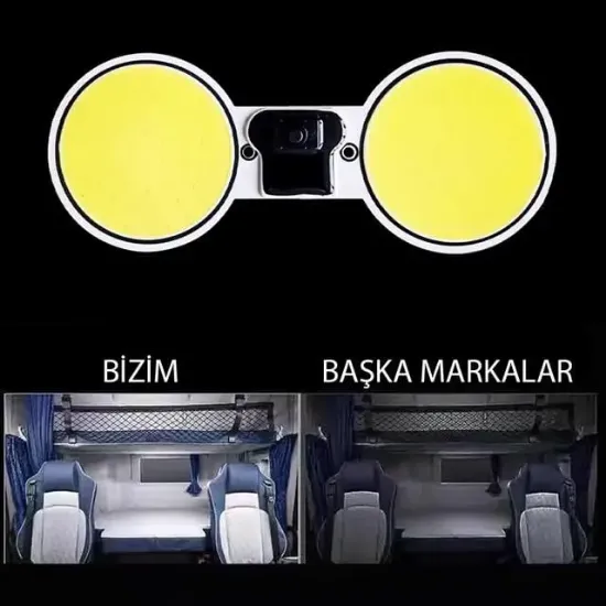 PowerMaster PM-26415 Cob Led Araç Tavan - Bagaj Aydınlatma DC10-48 Volt (2Li Paket) resmi