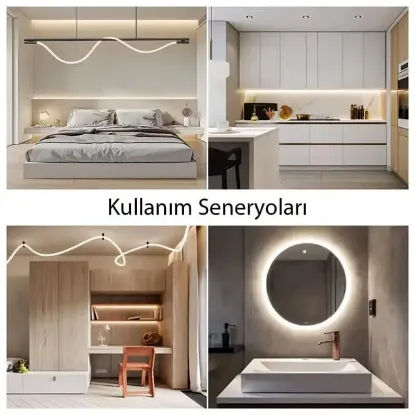 PowerMaster PM-26417 Animasyonlu Bluetooth Neon RGB Kumaş Örgülü Hortum Led 5 Metre 201 Modlu resmi