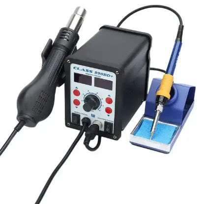 Class 898BD+ 70W Çift Ekranlı Dijital Üflemeli Havya İstasyonu resmi