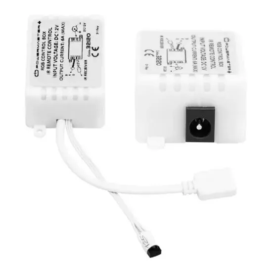 PowerMaster PM-32120 24-Tuşlu IR Kumandalı RGB Şerit LED Kontrol Devresi 12 Volt - MAX 6 Amper resmi
