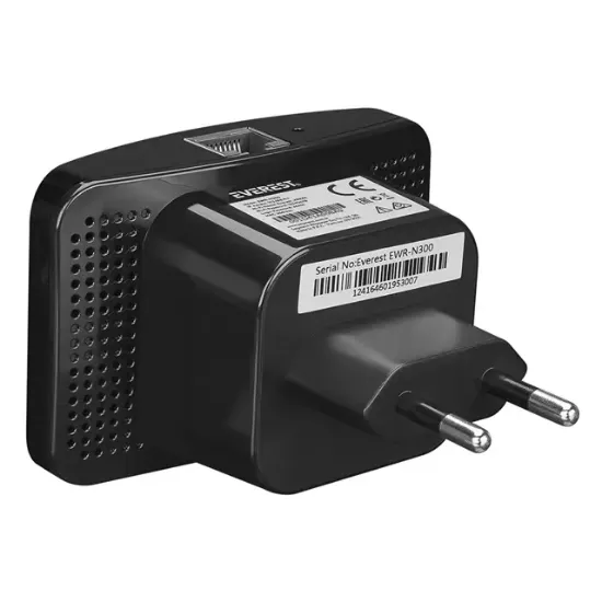 Everest EWR-N300 2.4GHz 300Mbps 1xWAN/LAN Port Dahili Antenli Repeater+AP Kablosuz Menzil Genişletici resmi