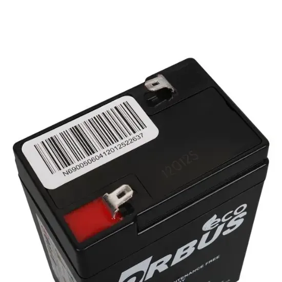 Orbus Eco ORB6-4 6 Volt 4 Amper Kuru Işıldak Aküsü (70x48x101 Mm) resmi