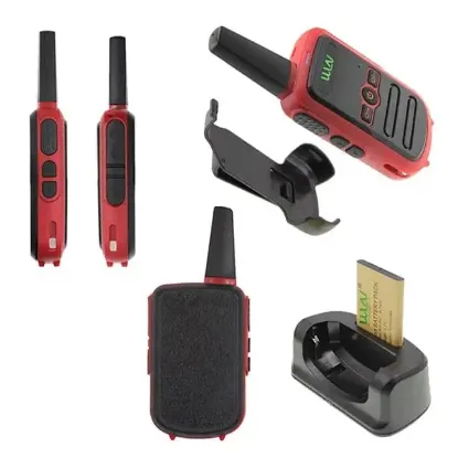 Wln KD-C51 16 Kanal 3-5 Km Tekli Kırmızı Telsiz (Şarj Aleti Dahil) resmi