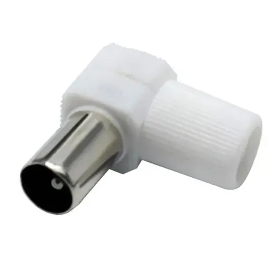 60 Ohm L Erkek Beyaz Anten Fişi resmi