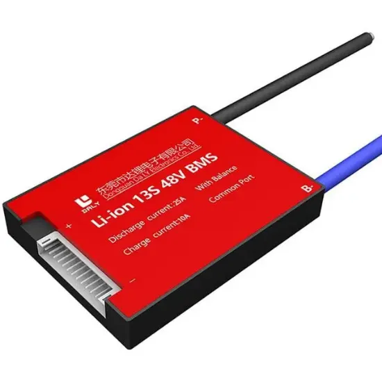 Daly Bms 13S 48V Deşarj 25A -Şarj 10A Balanslı Pil Koruma Modülü resmi