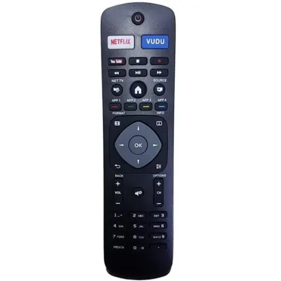 Philips NH500UP Netflix-Vudu-Youtube Tuşlu Led Lcd Smart Tv Kumandası resmi