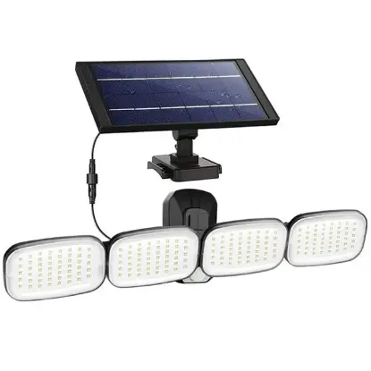 Powermaster 6 Volt - 3 Watt Solar Panelli Hareket Sensörlü 200 SMD Ledli Lamba PM-8048 resmi