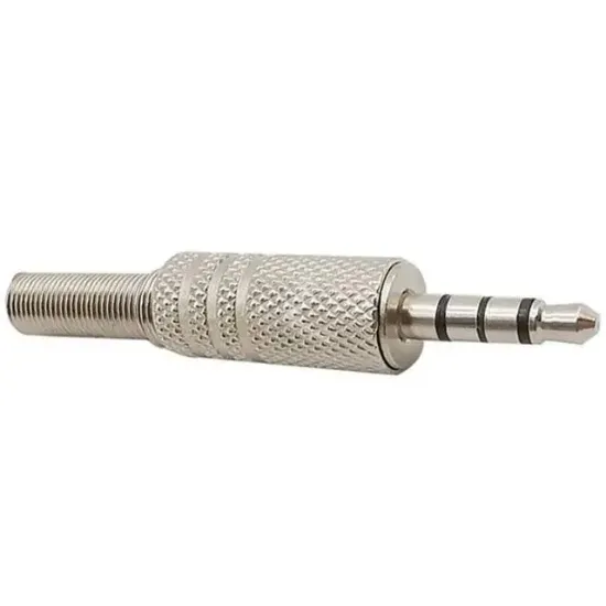 Powermaster 3.5 Mm Stereo 4 Boğumlu Metal Discman Jack Fiş  resmi