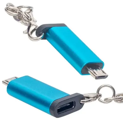 PowerMaster PM-18310 Type-C to Micro USB OTG Çevirici Aparat Anahtarlıklı resmi