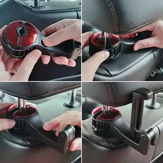 PowerMaster PM-20941 Araç Koltuk Arkası Kanca Askılık- Telefon Tutucu (Teleskopik) resmi