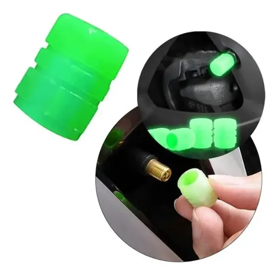 Sunup SN-21012 Yeşil Fosforlu Işık Saçan Lastik Sibop Kapak (Tekli) resmi