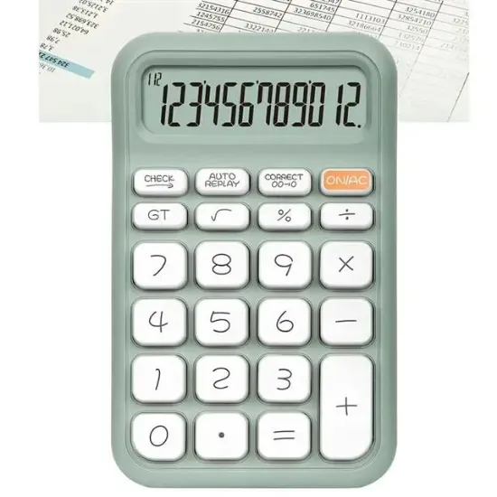 Powermaster PM-25410 Yeşil 12 Haneli Hesap Makinesi  resmi