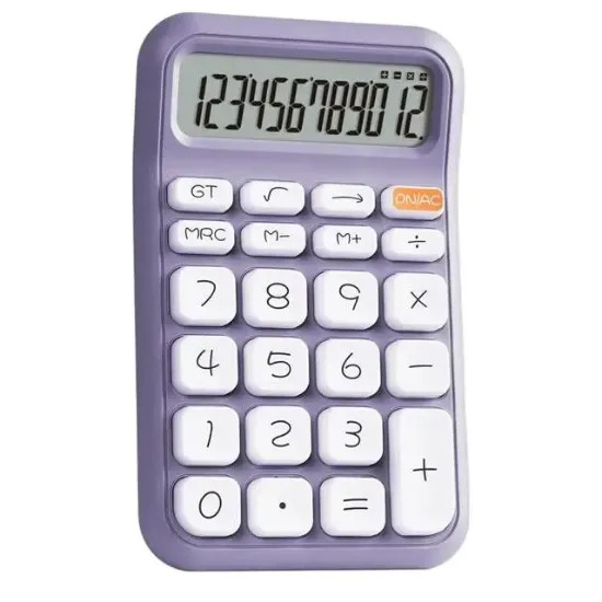 Powermaster PM-25411 Mor 12 Haneli Hesap Makinesi  resmi