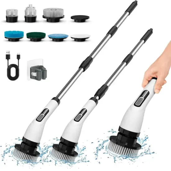 Sunup SN-26239 9'u 1 Arada Çok Amaçlı Kablosuz Şarjlı Temizlik Fırçası IP67 Yıkanabilir Başlık resmi