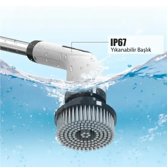 Sunup SN-26239 9'u 1 Arada Çok Amaçlı Kablosuz Şarjlı Temizlik Fırçası IP67 Yıkanabilir Başlık resmi