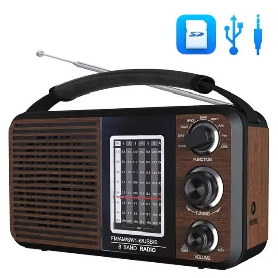 MagicVoice USR11 Portatif Analog Radyo FM-USB-SD/MMC-AUX (88-108 FM Frekans Aralığı) resmi