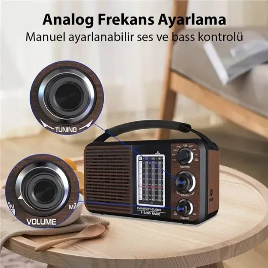 MagicVoice USR11 Portatif Analog Radyo FM-USB-SD/MMC-AUX (88-108 FM Frekans Aralığı) resmi