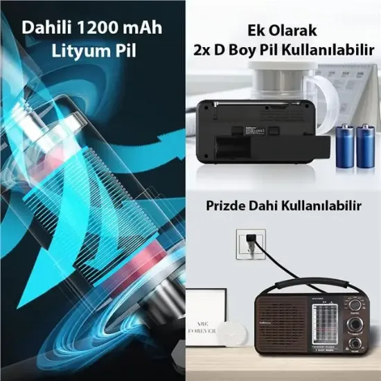 MagicVoice USR11 Portatif Analog Radyo FM-USB-SD/MMC-AUX (88-108 FM Frekans Aralığı) resmi