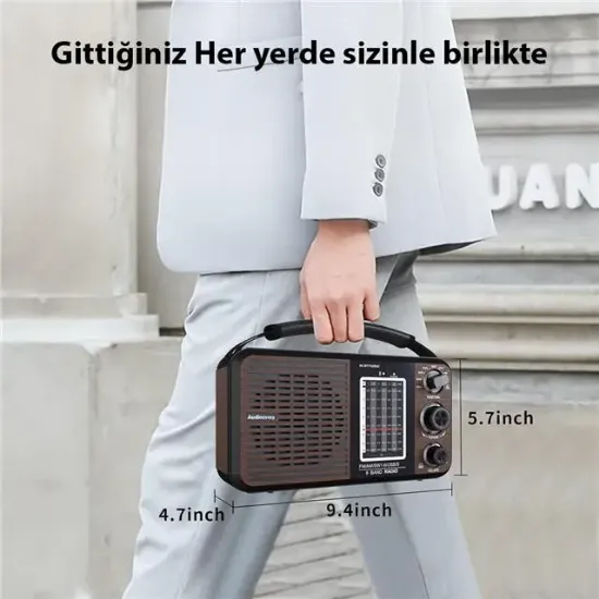 MagicVoice USR11 Portatif Analog Radyo FM-USB-SD/MMC-AUX (88-108 FM Frekans Aralığı) resmi