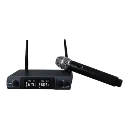 Westa WM-202HT 1 Alıcı + 1 El Mikrofonu +1 Yaka (Lavalier) Kablosuz Uhf Mikrofon Seti resmi