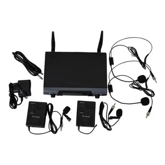Westa WM-202T 1 Alıcı + 2 Yaka (Lavalier) Kablosuz Uhf Mikrofon Seti resmi