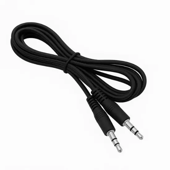 Powermaster PM-26896 Siyah 3.5 Mm Stereo Erkek-Erkek 1.5 Metre Aux Kablo resmi