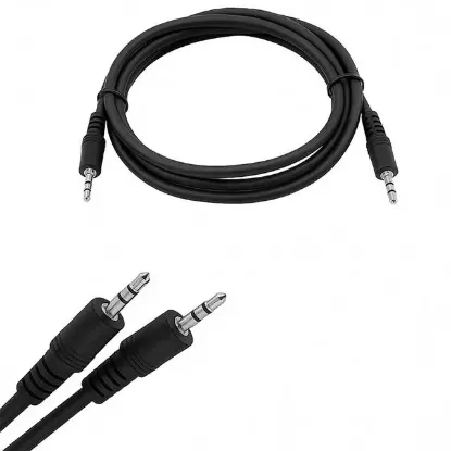 Powermaster PM-26896 Siyah 3.5 Mm Stereo Erkek-Erkek 1.5 Metre Aux Kablo resmi