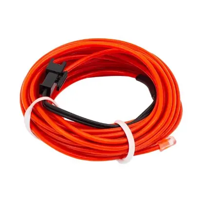 Powermaster PM-6076 5 Metre 5 Volt USB Adaptörlü Neon Kırmızı İp Aydınlatma resmi
