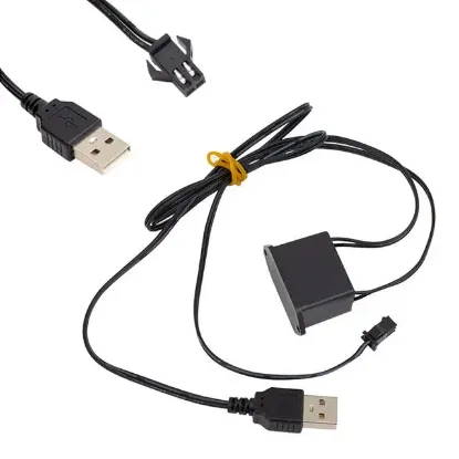 Powermaster PM-6076 5 Metre 5 Volt USB Adaptörlü Neon Kırmızı İp Aydınlatma resmi