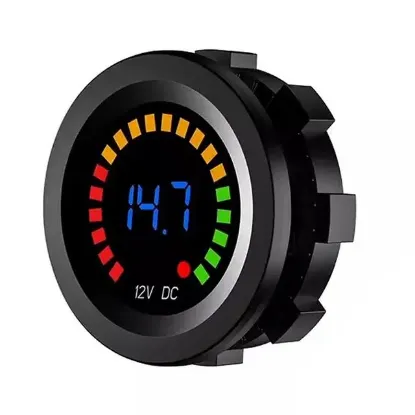 PowerMaster IC-230E 6-18 Volt Voltmetre Pano Tipi Akü Göstergeli 28 Mm resmi