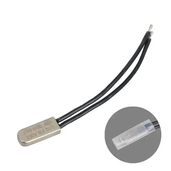 80°C 10A Yüksek Akım Kablolu Metal Termik Sigorta resmi