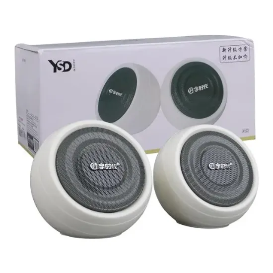MagicVoice MV-24845 1+1 USB AUX Oval Multımedia Ses Sistemi Speaker - Hoparlör 2X3Watt resmi