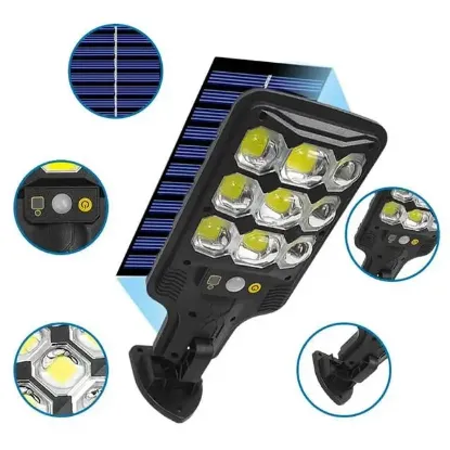 PowerMaster HS-8037B Solar 9 COB Ledli Hareket Sensörlü Sokak Lambası resmi