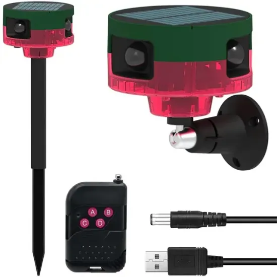 PowerMaster PM-26946 13 Farklı Sesli Hayvan Kovucu Alarm Cihazı Mikrofonlu Solar Panelli resmi