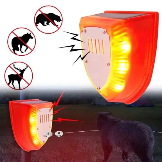 PowerMaster PM-26954 Misina İle Tetikli Sesli Hayvan Kovucu Alarm Cihazı Solar Panelli resmi