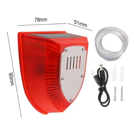 PowerMaster PM-26954 Misina İle Tetikli Sesli Hayvan Kovucu Alarm Cihazı Solar Panelli resmi