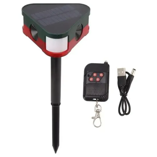 PowerMaster PM-26949 Ultrasonic Sesli Siren Hayvan Kovucu Alarm Cihazı Solar Panelli resmi