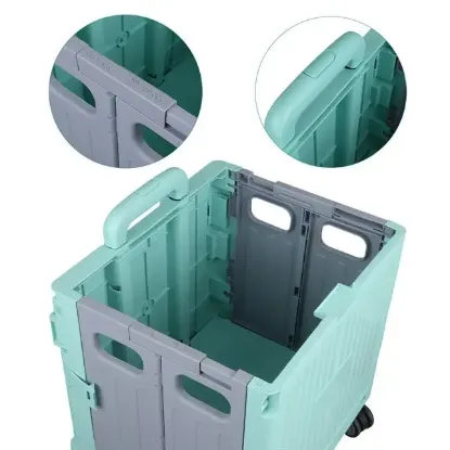 Sunup SN-26966 Katlanabilir Market Pazar Kamp Tekerlekli Alışveriş Arabası 60KG Kapasiteli resmi