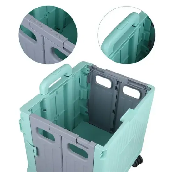 Sunup SN-26966 Katlanabilir Market Pazar Kamp Tekerlekli Alışveriş Arabası 60KG Kapasiteli resmi