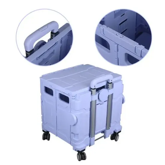 Sunup SN-26967 Katlanabilir Market Pazar Kamp Tekerlekli Alışveriş Arabası 60KG Kapasiteli resmi