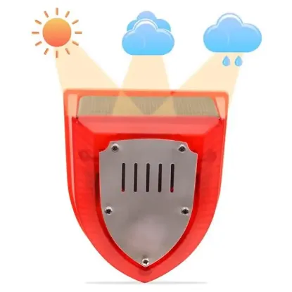 PowerMaster PM-26952 Köpek Silah Sesli Hayvan Kovucu Alarm Cihazı Sadece Gece Çalışır Solar Panelli resmi